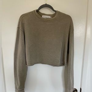 Nectar Clothing Crewneck Cropped Sweater